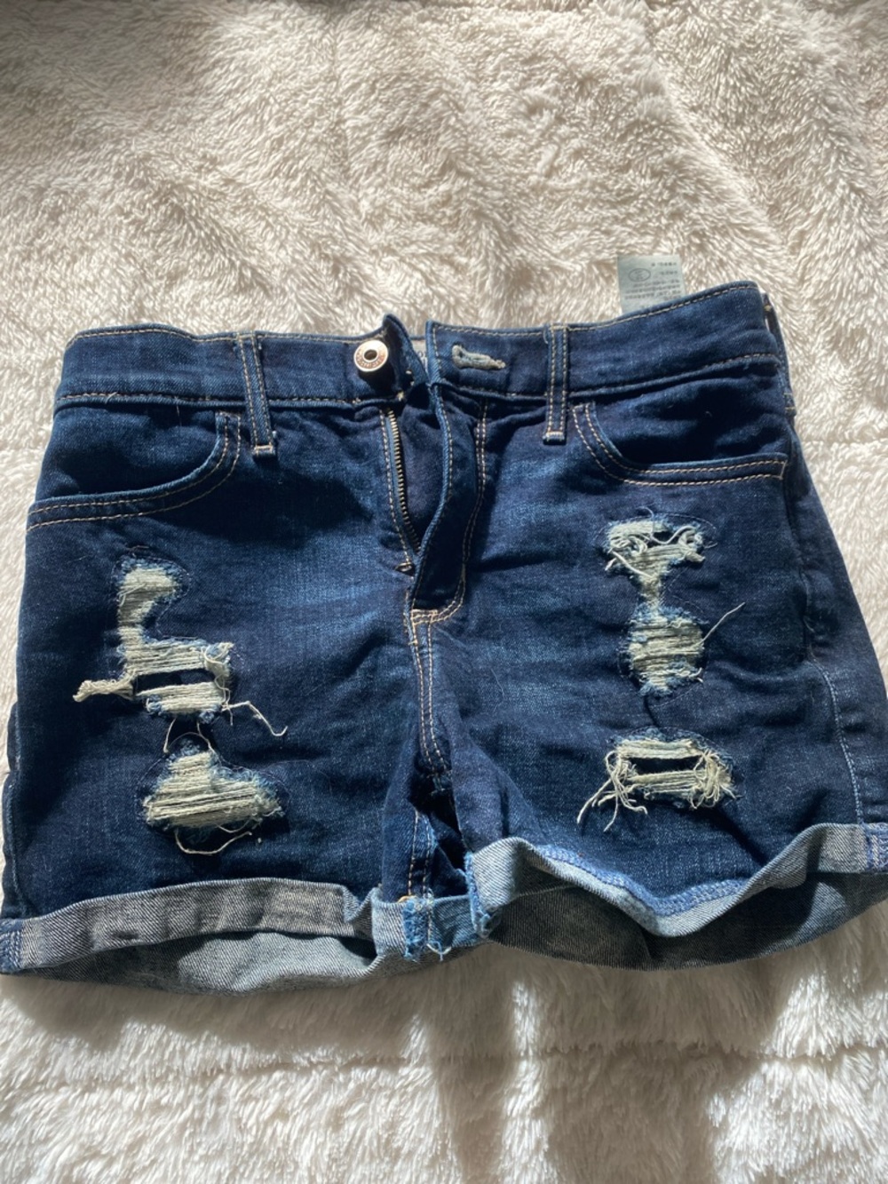 Dark Blue Denim Shorts for Women